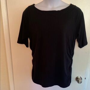 Soft Surroundings Black Relaxed Short Sleeve Tee
